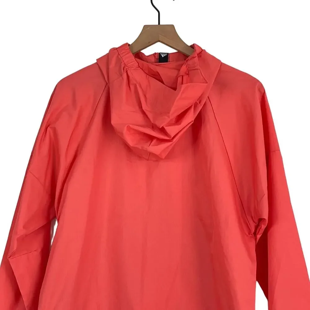NEW Adidas Women's Pink Training Full Zip Hooded Windbreaker‎ Size Small